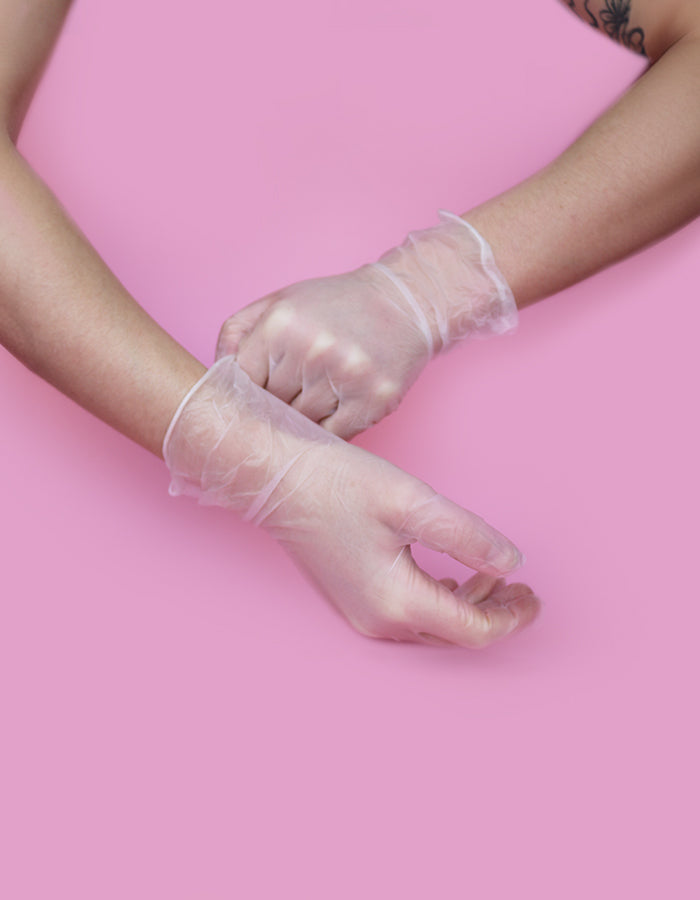 Waxing Vinyl-Handschuhe