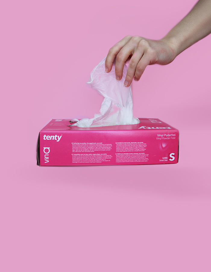 Waxing Vinyl-Handschuhe